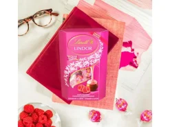 Lindt Schokoladen-Pralinen Lindor Kugeln Himbeere & Rahm 200 g