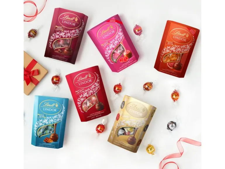 Lindt Schokoladen-Pralinen Lindor Kugeln Himbeere & Rahm 200 g