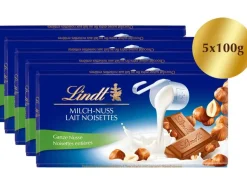 Lindt Tafelschokolade Milch Nuss 5 x 100 g
