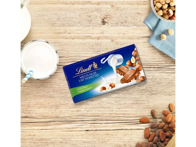 Lindt Tafelschokolade Milch Nuss 5 x 100 g