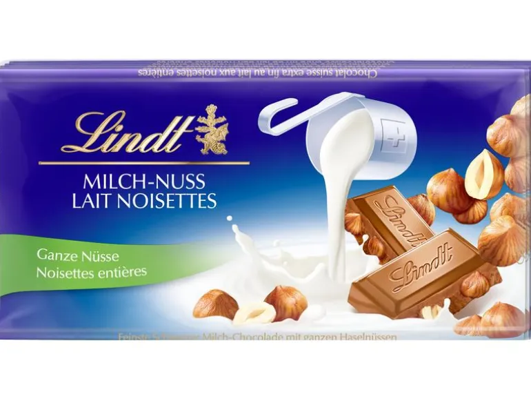 Lindt Tafelschokolade Milch Nuss 5 x 100 g