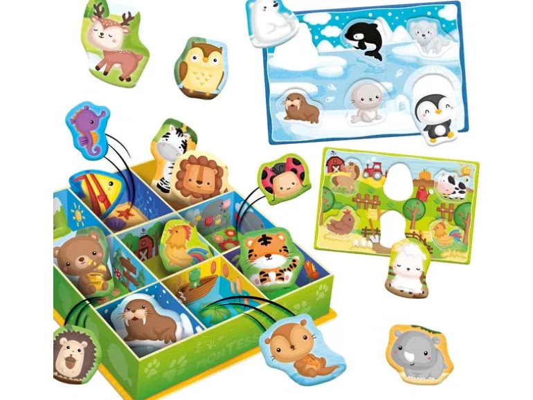 Lisciani Happy Animals Setzkasten und Sortierspiel