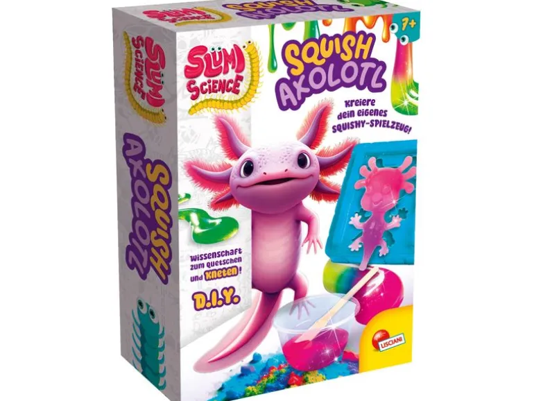 Lisciani Squish Axolotl DIY Squishy mit Pulver und Form