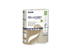 Lucart Eco Natural Toilettenpapier 3-lagig 6 Rollen, recycling