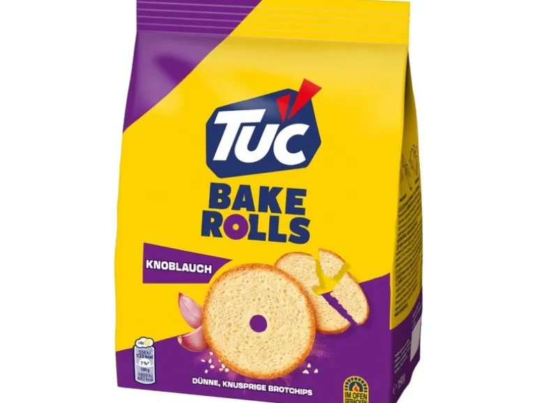 LU Snack TUC Bake Rolls Garlic 150 g