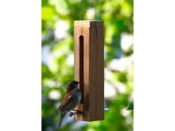 LUXUS-VOGELHAUS Futterspender für Wildvögel, 5 x 5 x 23 cm, Holz
