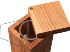 LUXUS-VOGELHAUS Futterspender für Wildvögel, 5 x 5 x 23 cm, Holz