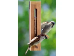 LUXUS-VOGELHAUS Futterspender für Wildvögel, 5 x 5 x 23 cm, Holz