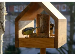 LUXUS-VOGELHAUS Vogelfutterhaus Bauhaus I, 20.5 x 28 x 23.5 cm, Holz