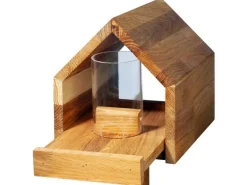 LUXUS-VOGELHAUS Vogelfutterhaus Bauhaus I, 20.5 x 28 x 23.5 cm, Holz