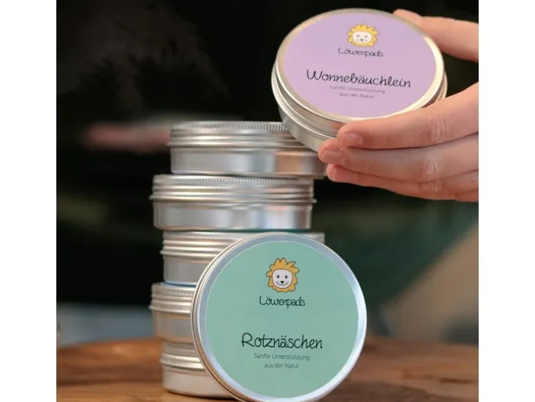 Löwenkind Kräuterpads Dose Rotznäschen 5 Stück