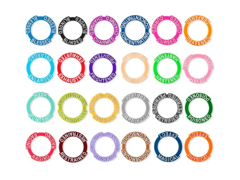 LYNX Zubehör Dungeons and Dragons Figuren Condition Rings -EN-