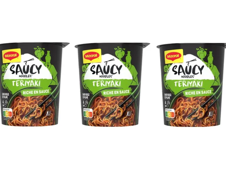 Maggi Fertiggericht Saucy Noodles Cup Teriyaki 3 x 75 g
