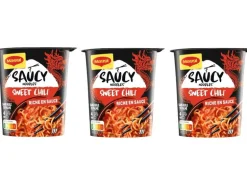 Maggi Fertiggericht Saucy Noodles Cup Sweet Chili 3 x 75 g