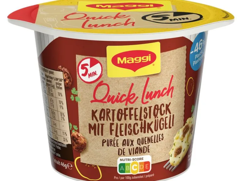 Maggi Quick Lunch Kartoffelstock mit Fleischkügeli 3 x 46 g
