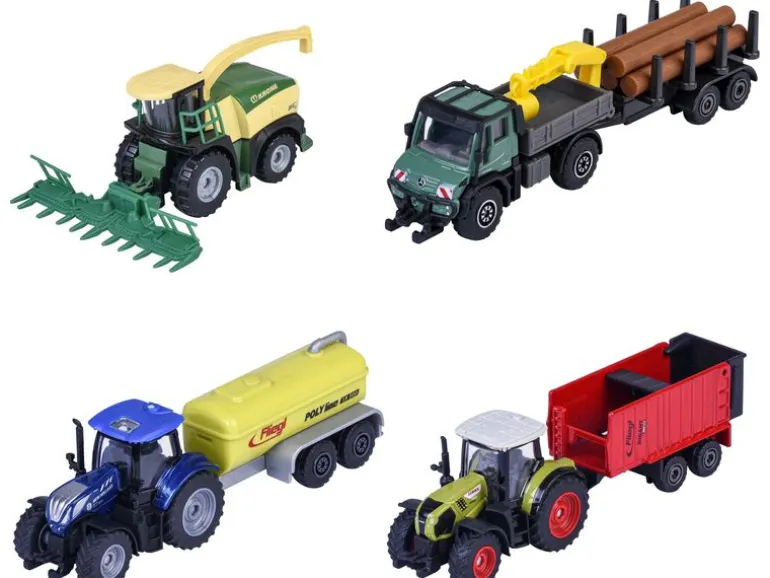 Majorette Farm Trailer, 4-sort. Kunststoff Metall mehrfarbig