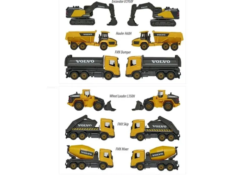 Majorette Volvo Construction 3 Pieces Set Assortiert