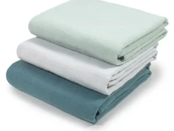 MAKIAN Moltontuch 3-er Set 80 x 80 cm, Grün