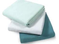 MAKIAN Moltontuch 3-er Set 80 x 80 cm, Grün
