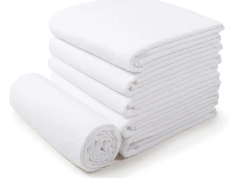 MAKIAN Moltontuch 6-er Set 80 x 80 cm, Weiss