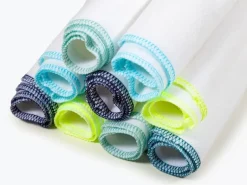MAKIAN Moltonwaschlappen 9-er Set 30 x 30 cm, Blau