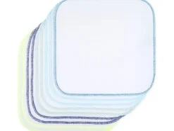 MAKIAN Moltonwaschlappen 9-er Set 30 x 30 cm, Blau