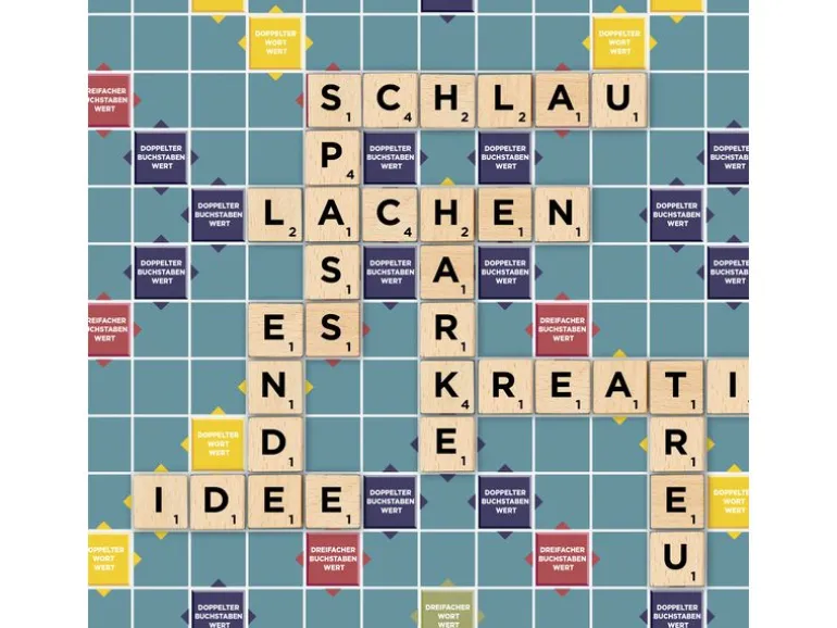 Mattel Spiele Scrabble Original Holz 2 in 1 , 2-4 Spieler – DE -