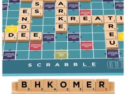 Mattel Spiele Scrabble Original Holz 2 in 1 , 2-4 Spieler – DE -