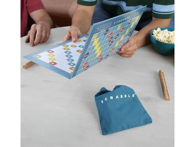 Mattel Spiele Scrabble Original Holz 2 in 1 , 2-4 Spieler – DE -