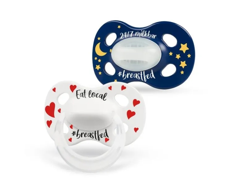 Medela Baby Nuggi Day & Night 2 Stk. 6 - 18 Mt. blau/weiss