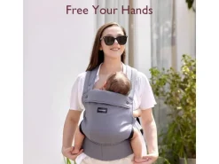 momcozy Babytrage Baumwolle GRA Grau
