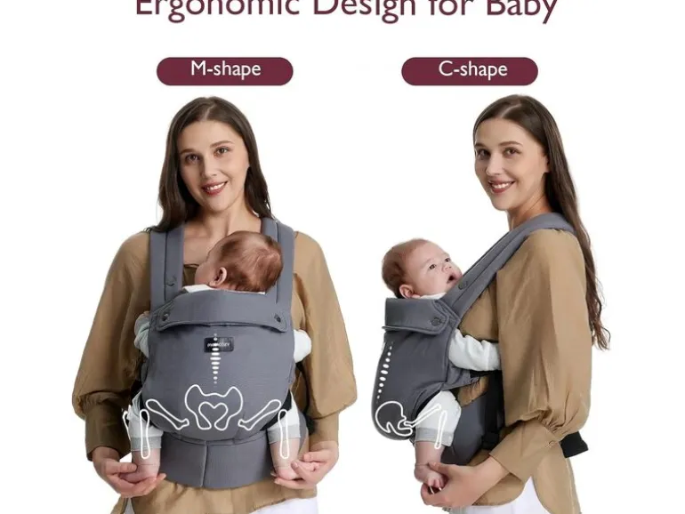 momcozy Babytrage Baumwolle GRA Grau