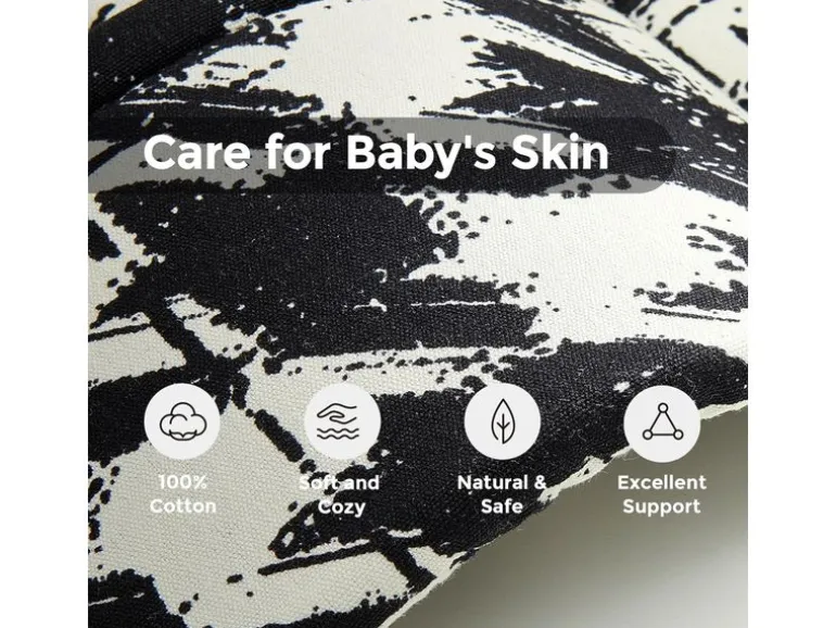momcozy Babytrage Baumwolle HND Schwarz/Weiss