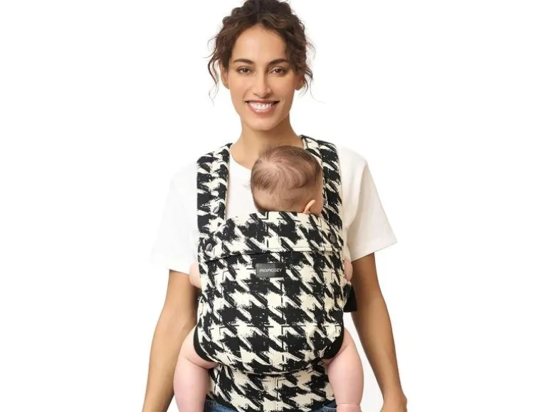 momcozy Babytrage Baumwolle HND Schwarz/Weiss