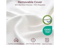 momcozy CozyPro Stillkissen Schaumstoff Textil Weiss 57.4 x 36.8 cm