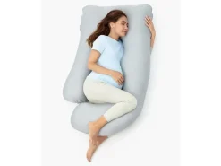 momcozy Schwangerschaftskissen mit kühlendem Stoff 148 x 78 cm, Grau