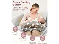 momcozy Verstellbares Stillkissen Baumwolle 72 x 60 x 28 cm