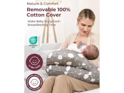 momcozy Verstellbares Stillkissen Baumwolle 72 x 60 x 28 cm
