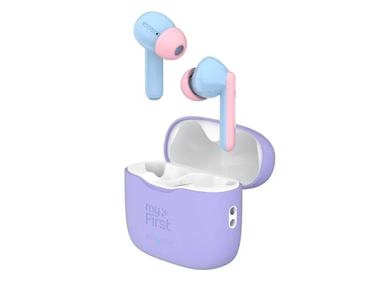 myFirst Kinderkopfhörer CareBuds Violett/Hellblau/Rosa