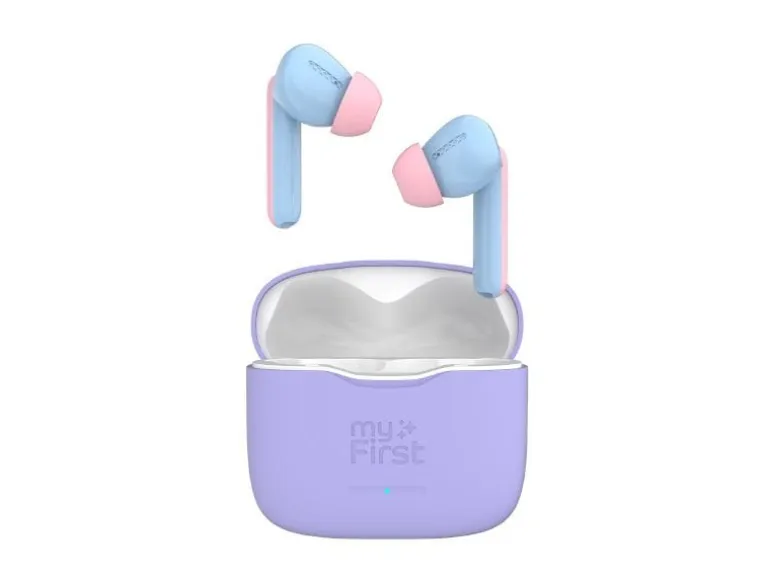 myFirst Kinderkopfhörer CareBuds Violett/Hellblau/Rosa