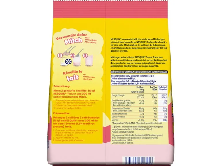 Nesquik Getränk Getränke Getränkepulver mit Erdbeer-Geschmack 350 g