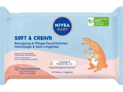 NIVEA BABY Feuchttücher Soft and Cream 4 x 57 Stück