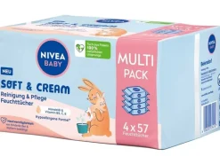 NIVEA BABY Feuchttücher Soft and Cream 4 x 57 Stück