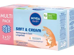 NIVEA BABY Feuchttücher Soft & Cream Trio 3 x 57 Stk.