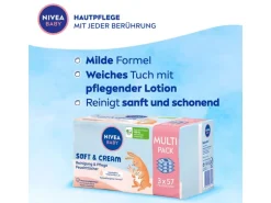 NIVEA BABY Feuchttücher Soft & Cream Trio 3 x 57 Stk.