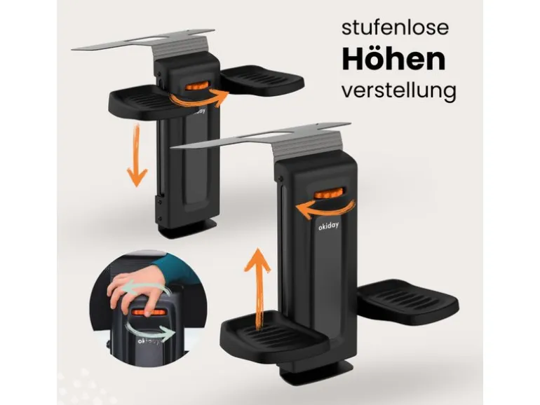 Okiday Fussstütze Metall Schwarz höhenverstellbar