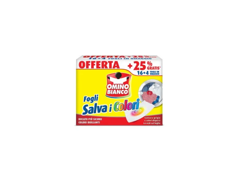 Omino Bianco Farbfangtücher Fogli Salva i Colori 20 Stück