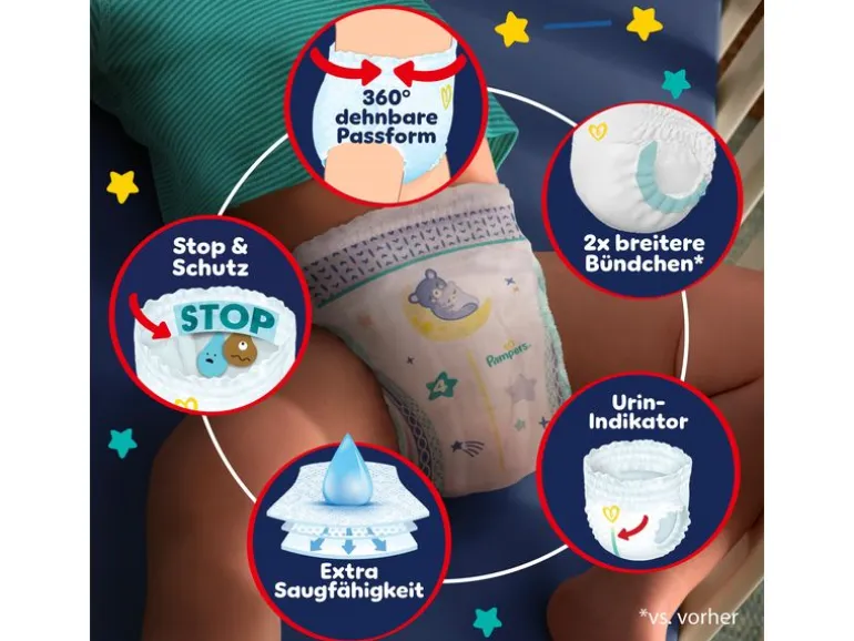 Pampers Nachtwindeln Baby Dry Night Pants Grösse 4