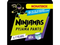Pampers Nachtwindeln Ninjamas Jungs 4-7 Jahre, 60 Stk.