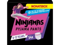 Pampers Nachtwindeln Ninjamas Mädchen 8-12 Jahre, 54 Stk.